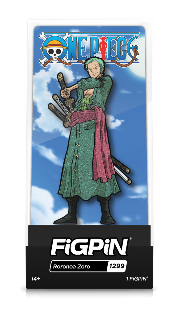 FiGPiN ONE PiECE GLiTTER RORONOA ZORO #1299 SDCC FUGiTiVE TOYS