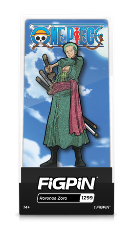 FiGPiN ONE PiECE GLiTTER RORONOA ZORO #1299 SDCC FUGiTiVE TOYS EXCLUSiVE