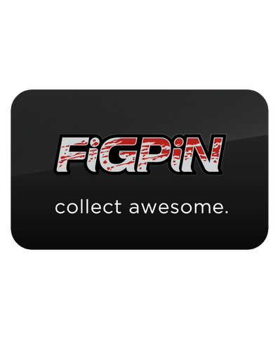 FiGPiN LOGO GREY & RED ON BLACK #L90 (FiRST EDiTiON)