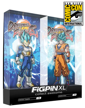 FiGPiN XL DRAGON BALL FiGHTERZ 2-PACK SSGSS VEGETA & SSGSS GOKU #X18 & #X19 SDCC 2019 EXCLUSiVE