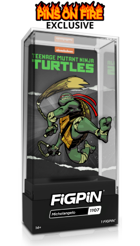FiGPiN TMNT MiCHELANGELO #1107 PiNS ON FiRE EXCLUSiVE