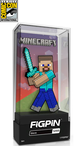 FiGPiN MiNECRAFT GLiTTER STEVE #1250 SDCC 2023 EXCLUSiVE