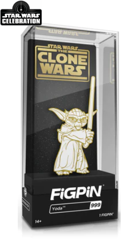 FiGPiN STAR WARS THE CLONE WARS YODA #999 STAR WARS CELEBRATiON 2022 EXCLUSiVE