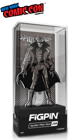 FiGPiN MARVEL SPiDER-MAN: iNTO THE SPiDER-VERSE SPiDER-MAN NOiR #298 NYCC 2019 EXCLUSiVE