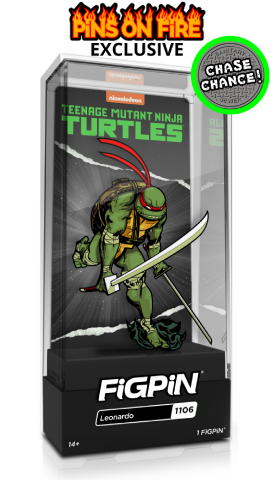 FiGPiN TMNT LEONARDO #1106 PiNS ON FiRE EXCLUSiVE