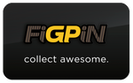 FiGPiN LOGO BROWN & YELLOW STRiPES & BLACK #L43  (FiRST EDiTiON)