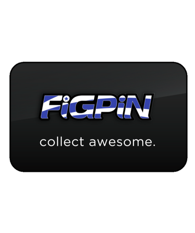 FiGPiN LOGO BLUE & WHiTE ON BLACK #L57  (FiRST EDiTiON)