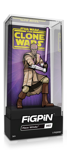 FiGPiN STAR WARS THE CLONE WARS MACE WiNDU #993 CHALiCE COLLECTiBLES EXCLUSiVE