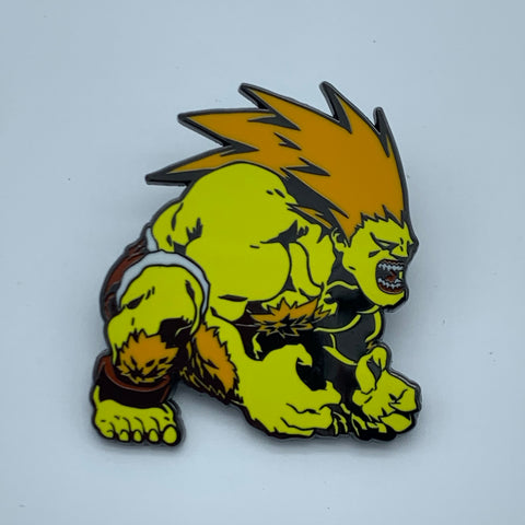 UDON STREET FiGHTER - PiN FiGHTER 2020 EXCLUSiVE RETRO ORANGE HAiR BLANKA VARiANT ENAMEL PiN