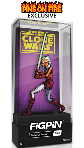 FiGPiN STAR WARS THE CLONE WARS AHSOKA TANO #994 PiNS ON FiRE EXCLUSiVE