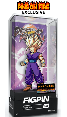 FiGPiN DRAGON BALL FiGHTERZ GOHAN #386 PiNS ON FiRE EXCLUSiVE 1:4 GLiTTER VARiANT