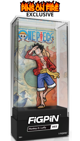 FiGPiN ONE PiECE MONKEY D. LUFFY #965 PiNS ON FiRE EXCLUSiVE GLiTTER VARiANT