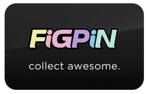 FiGPiN LOGO PASTEL RAINBOW ON BLACK #L28 (FiRST EDiTiON)